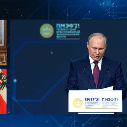 VINTEO - giải pháp hội nghị truyền hình của Nga, được sử dụng để kết nối các diễn giả của chương trình kinh doanh Diễn đàn Kinh tế Quốc tế XXVI St. Petersburg (SPIEF).